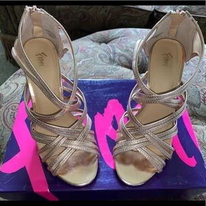 Fioni Rose Gold Cindi Heels